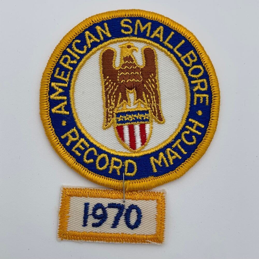 NRA National Rifle Assoc American Smallbore Record Match Patch from 1970 Vintage